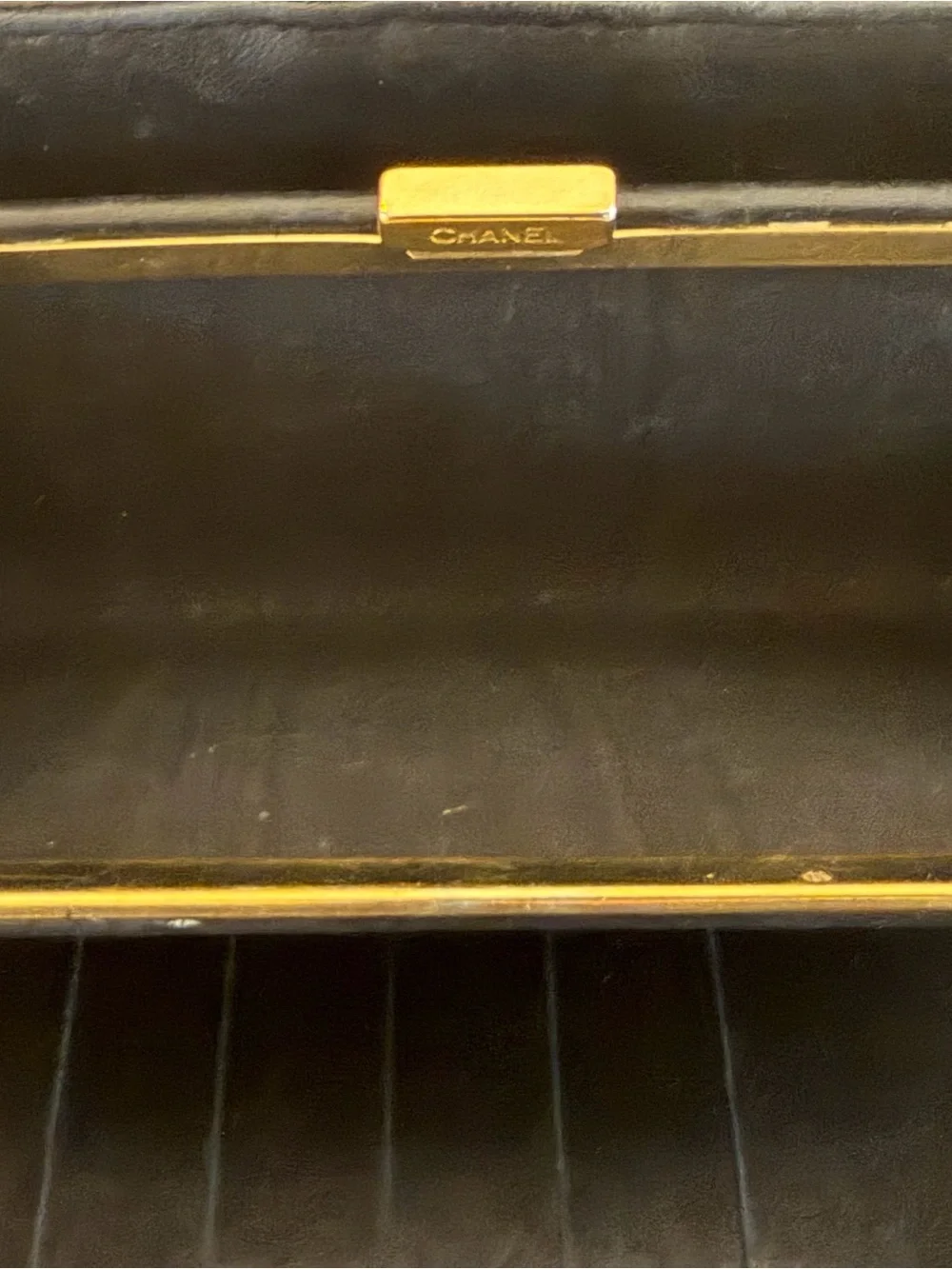 CHANEL Classic Black Caviar Leather Wallet